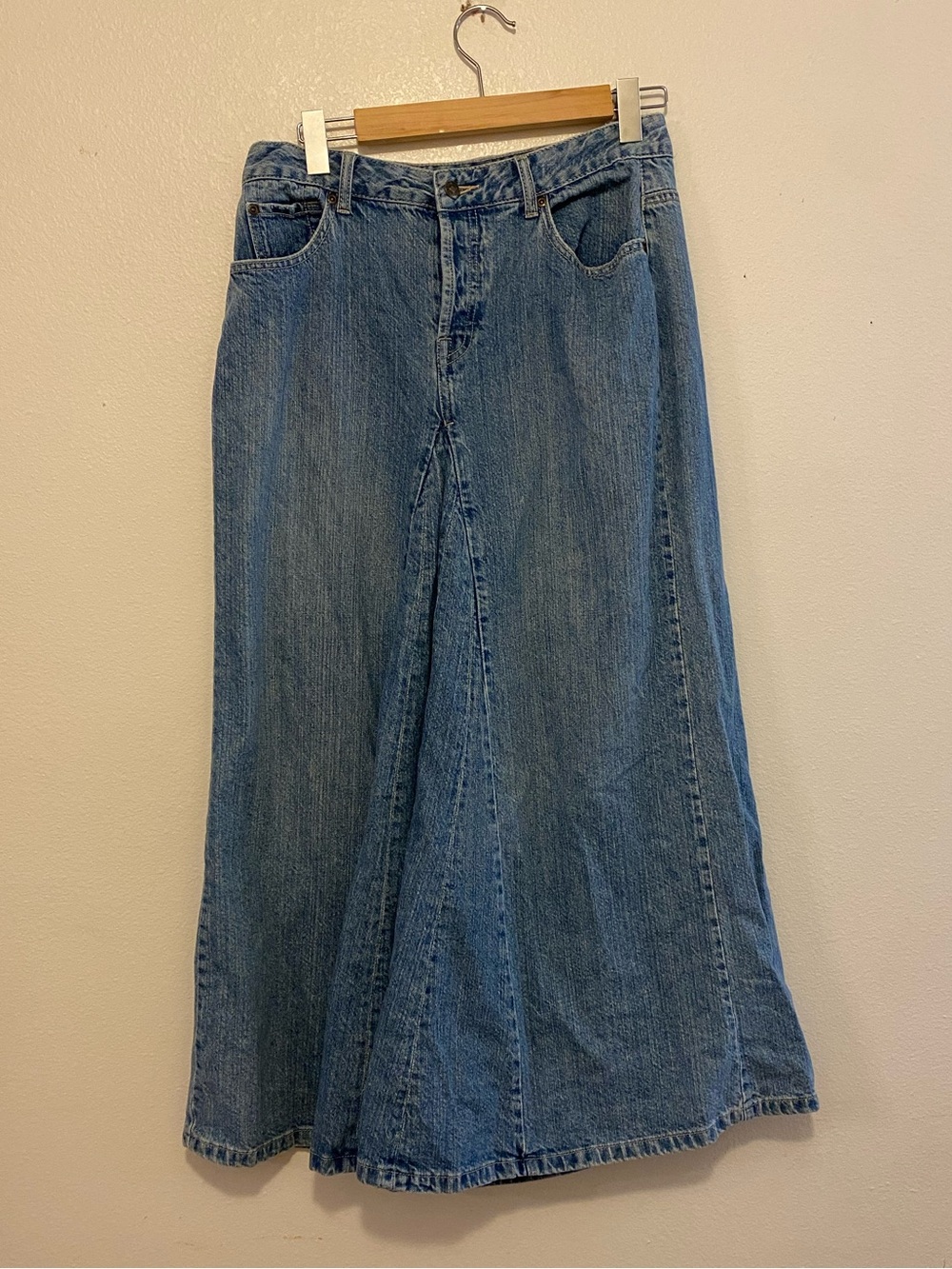 Jeanology Collection Light Blue Denim Maxi Skirt